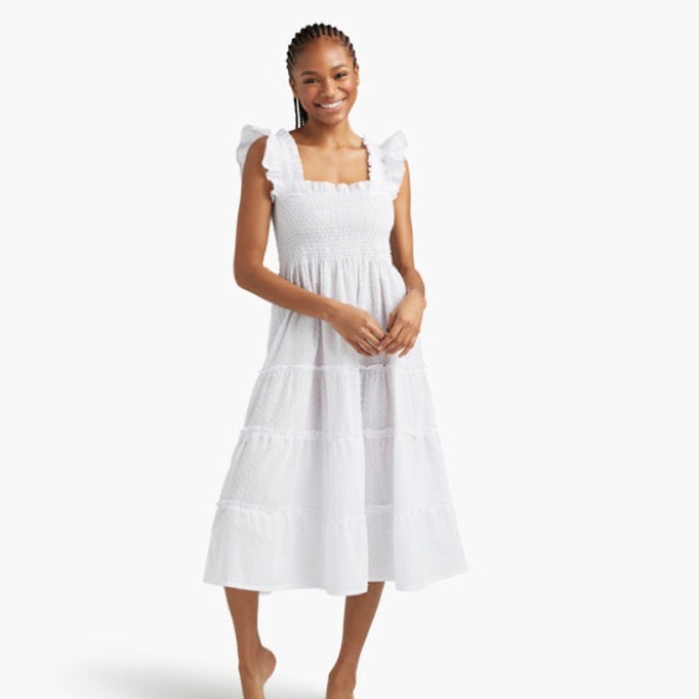 The Ellie Nap Dress White Swiss Dot